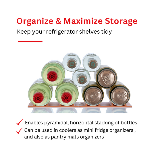 This clever trick makes stacking bottles or cans in your fridge easy peasy