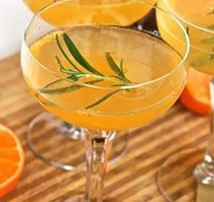 Rosemary & clementine champagne cocktail