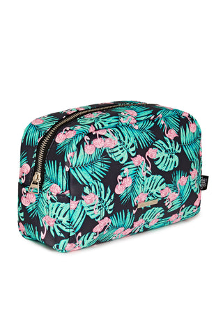 Flamingo Palm Cosmetics Bag  