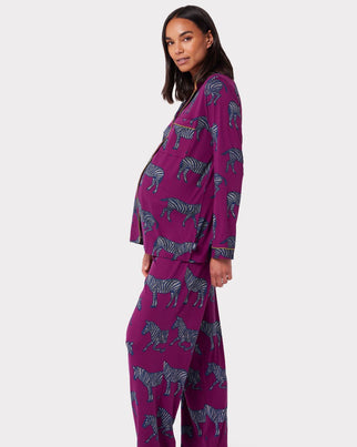 2pcs Pyjama Femme Enceinte Solide Légèrement Stretch - Temu