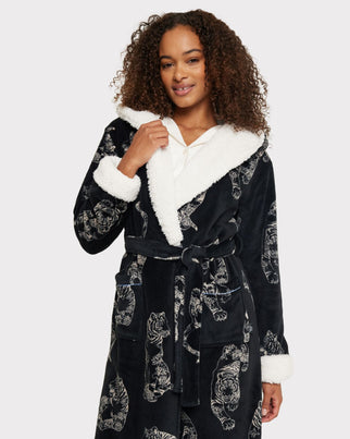 Fleece Dressing Gown: Sumptuous Women's Lounge by Playboy