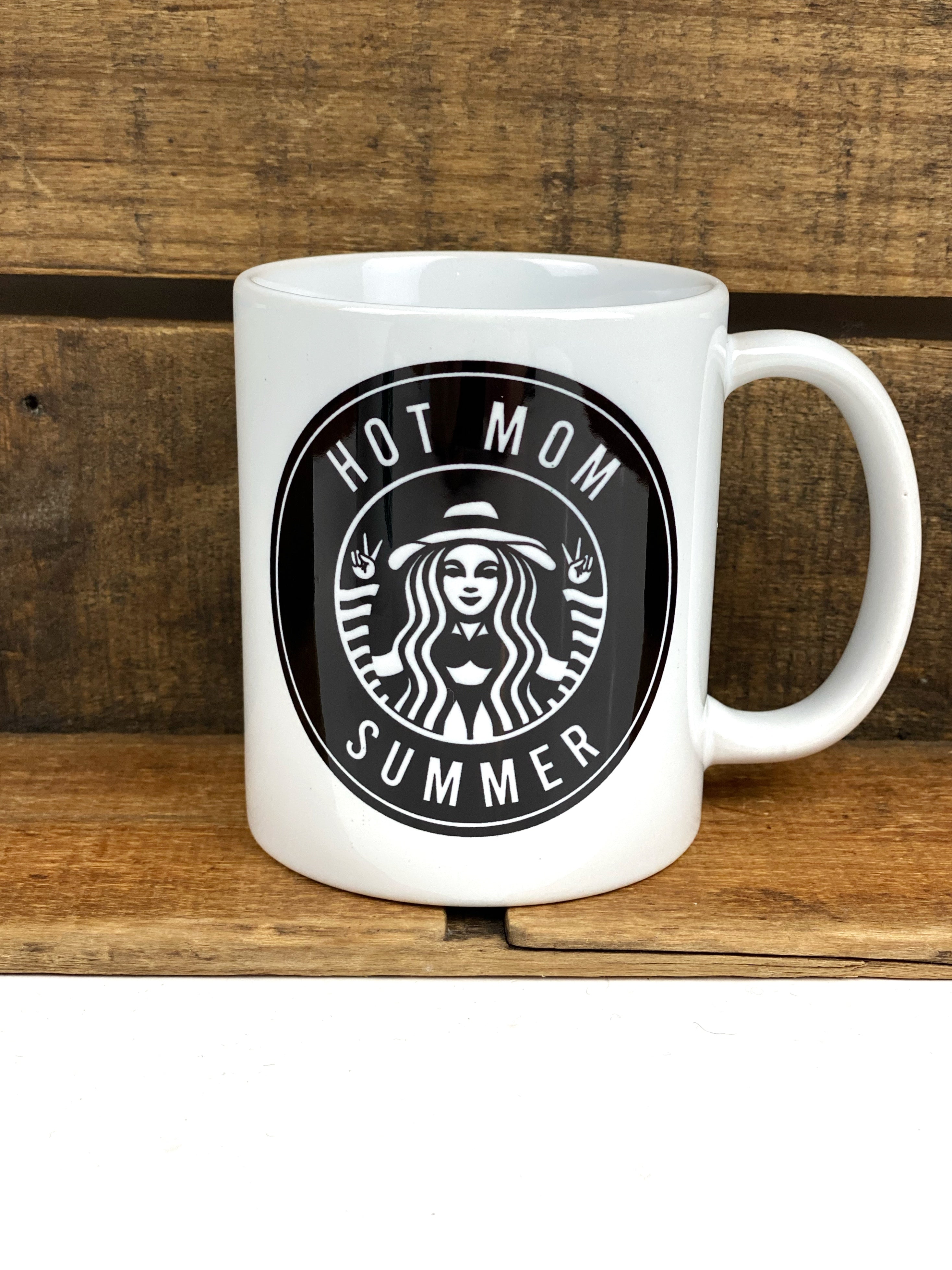Hot Mom Summer Starbucks Inspired Ceramic Mug Sublimation Coffee Tea Cup