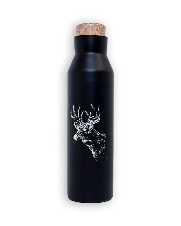 Deer Black Tumbler Cup with Handle