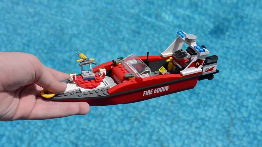 lego boat floats on water