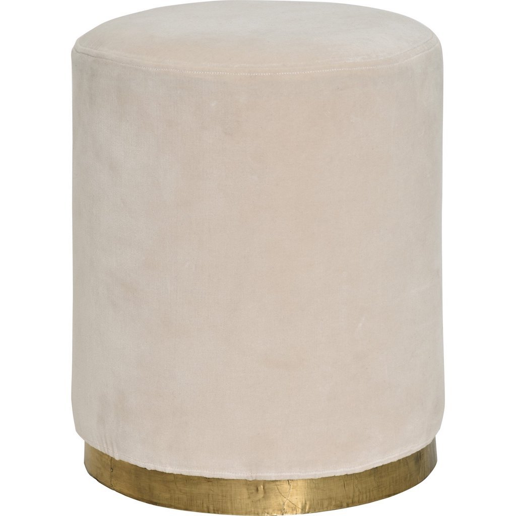 Valiant Beige Velvet Stool