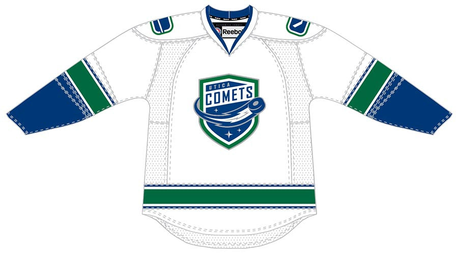 Edge Utica Comets Premier White Jersey 