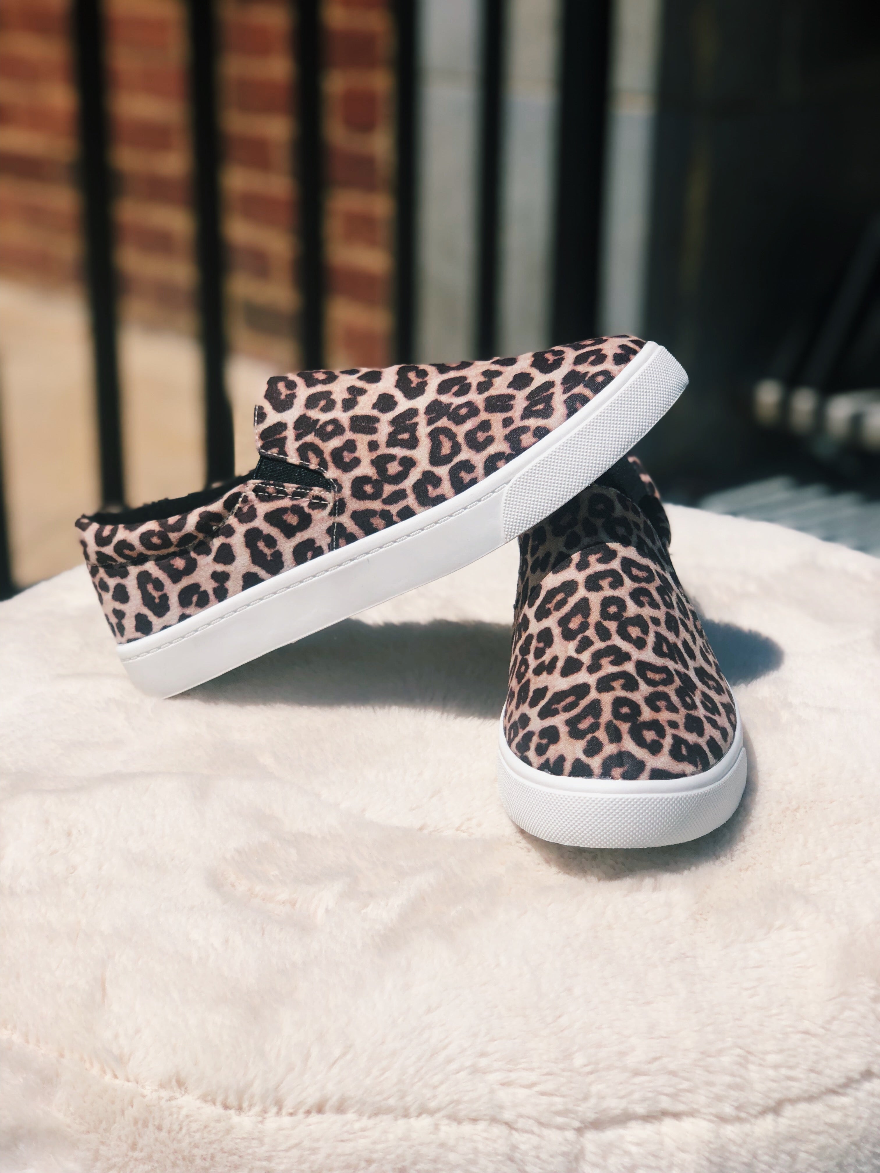 cheetah slip on loafers