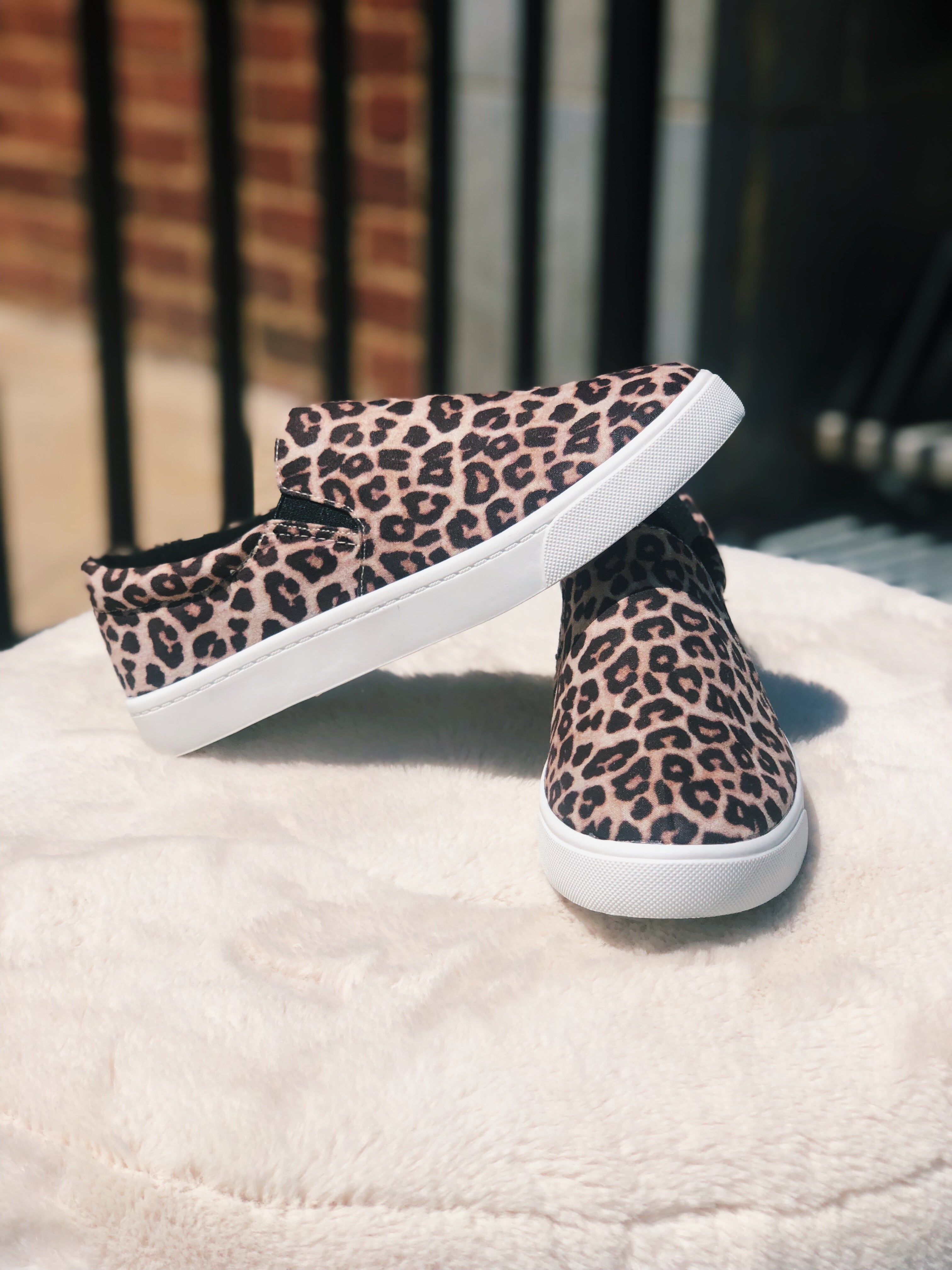 cheetah slip ons