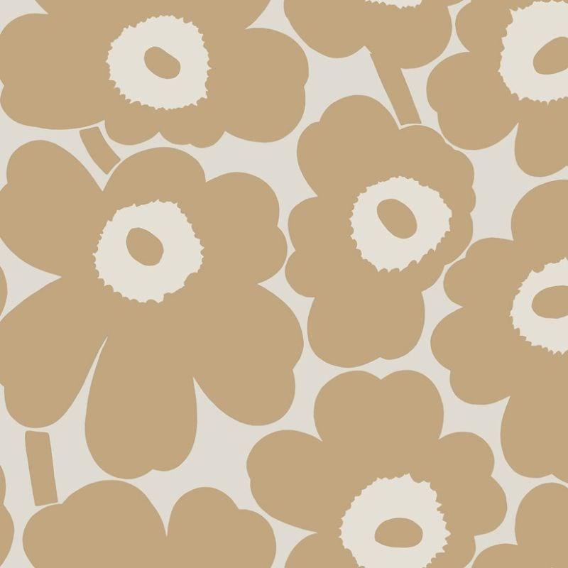 Unikko Wallpaper in light brown - Bolt of Cloth