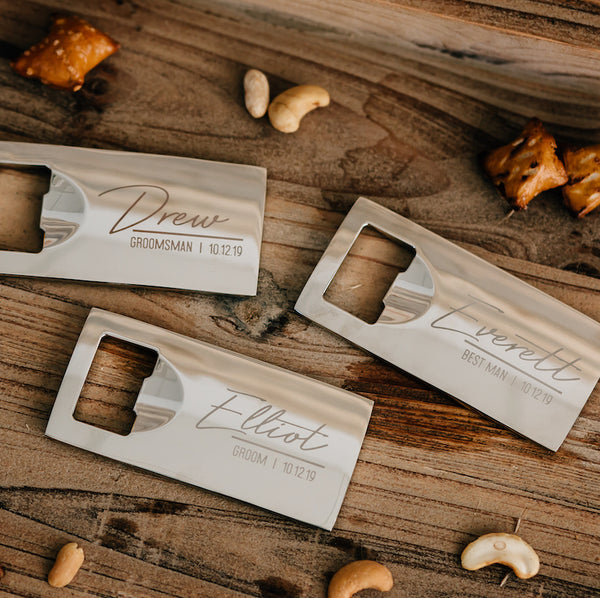 Personalized Credit Card Bottle Opener Favors