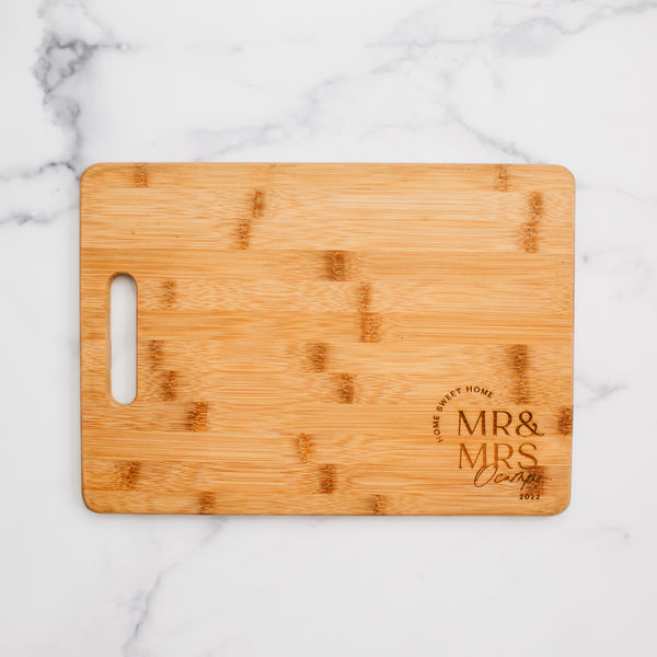 Personalized Bamboo Cutting Board, Custom Engraved Cheese Board, Haven  Design