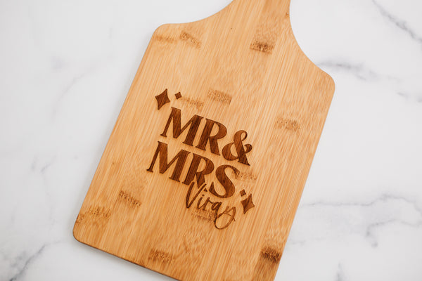 We Love You Mom Mothers Day Bamboo Paddle Cutting Board - 904 Custom