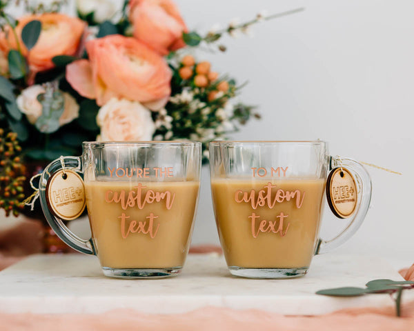 Personalized Glass Mug, Glass Mug With Name, Monogram Glass Mug, Glass  Coffee Cup With Handle, Tea Mug 