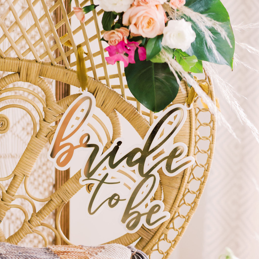 Bride To Be Chair Sign Bridal Shower Decor