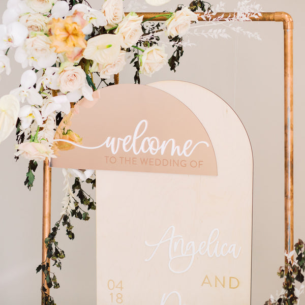 Gold Welcome Wedding Sign