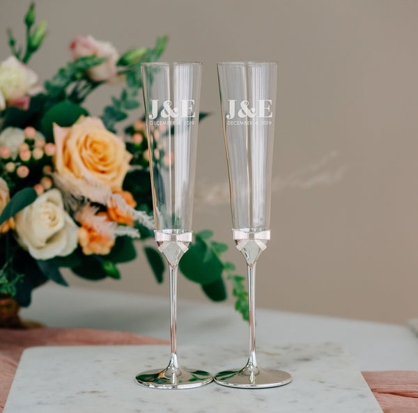 Wediquette and Parties: It's All In the Details: Champagne Toasting Flutes