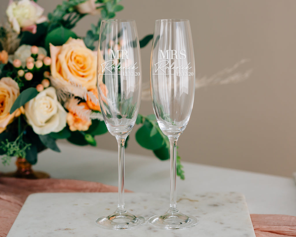 personalized lenox champagne flutes