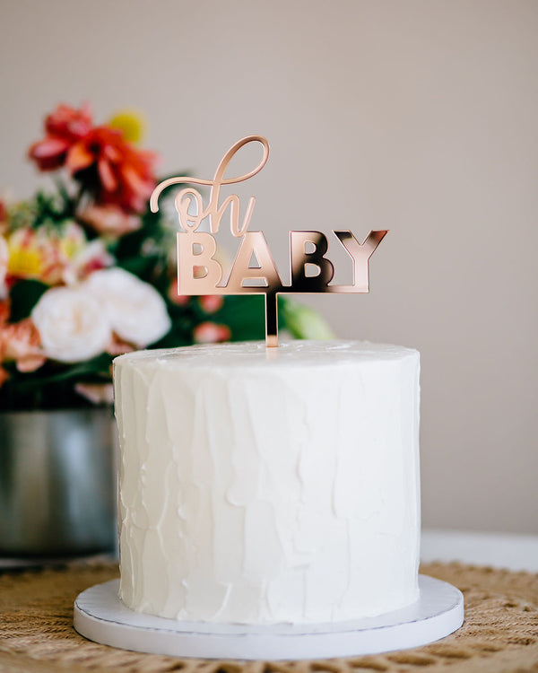 5 Baby Girl Cake Topper - Darling, Acrylic or Wood