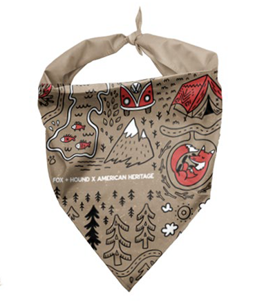 American Heritage x Fox + Hound Collab Camping Dog Bandana SMALL