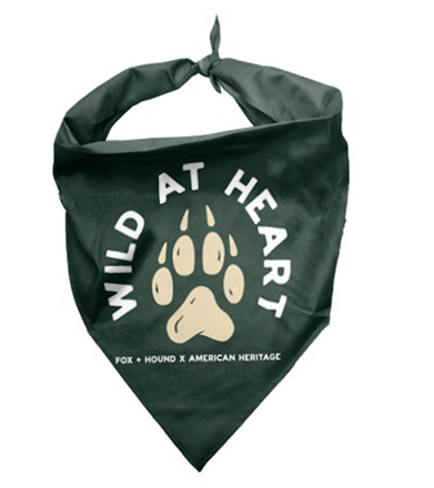 American Heritage x Fox + Hound Collab Wild at Heart Dog Bandana SMALL