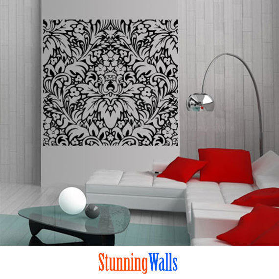 damask wall decals