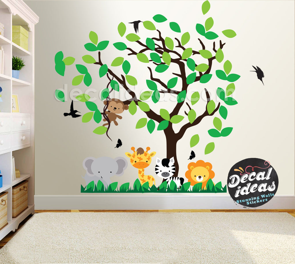 Peel Stick Jungle Wall Stickers Decalideas Wall Decals