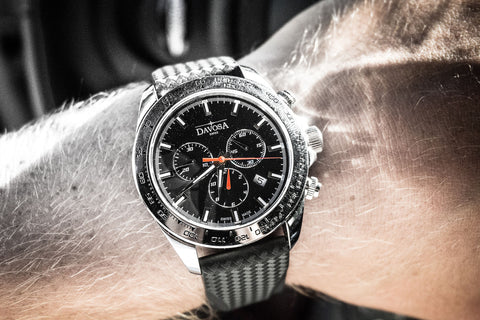 racing watch with tachymeter