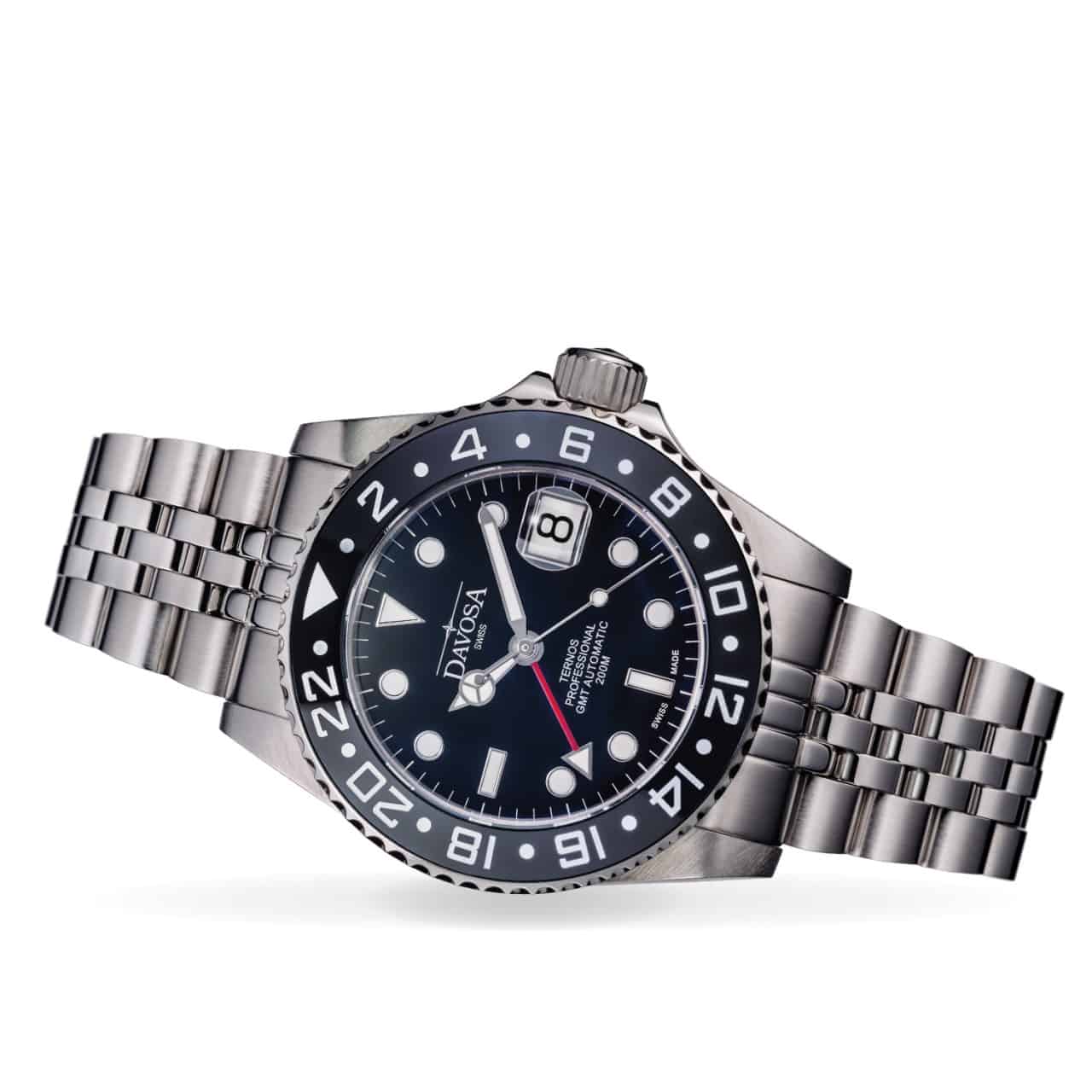 人気ブランド DAVOSA Ternos Pro Black 自動巻 42mm 腕時計(デジタル