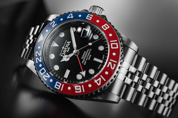 Davosa Swiss automatic Ternos Red and Blue Professional GMT TT 1615710 ...