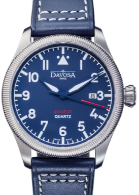 Men's silver Davosa watch with steel strap Argonautic BG - Silver 43MM  Automatic