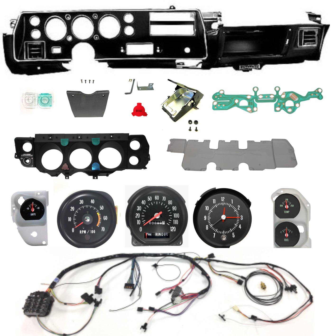 1971 Chevelle SS dash conversion kit El Camino Super Sport