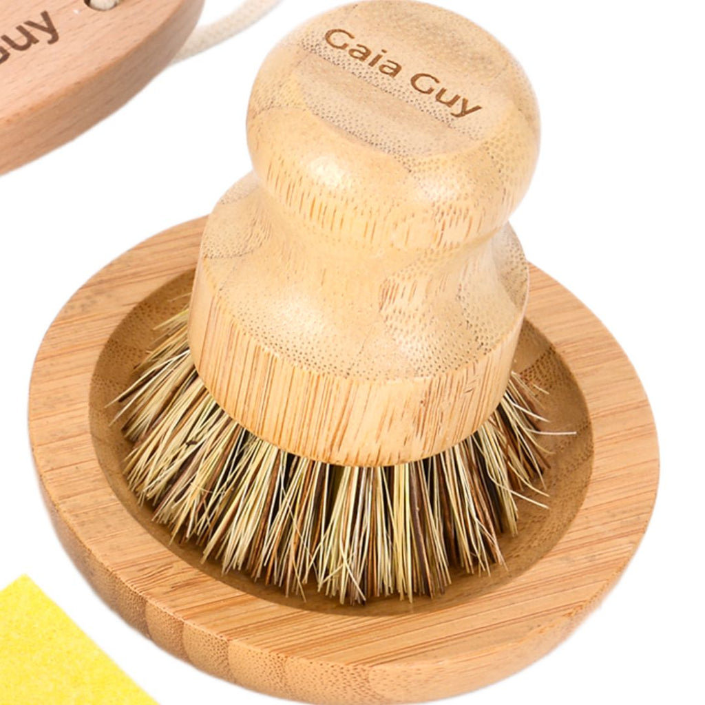 bamboo pot scrub brush