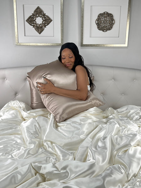 Model Lies in Silk Bed