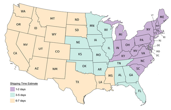 Mulberry park Silks Shipping Map Delivery Estimations