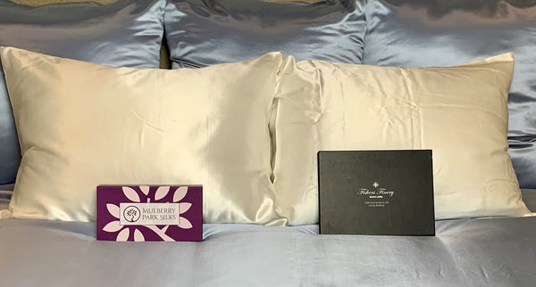 Mulberry Park 30 momme silk pillowcase vs Fishers Finery