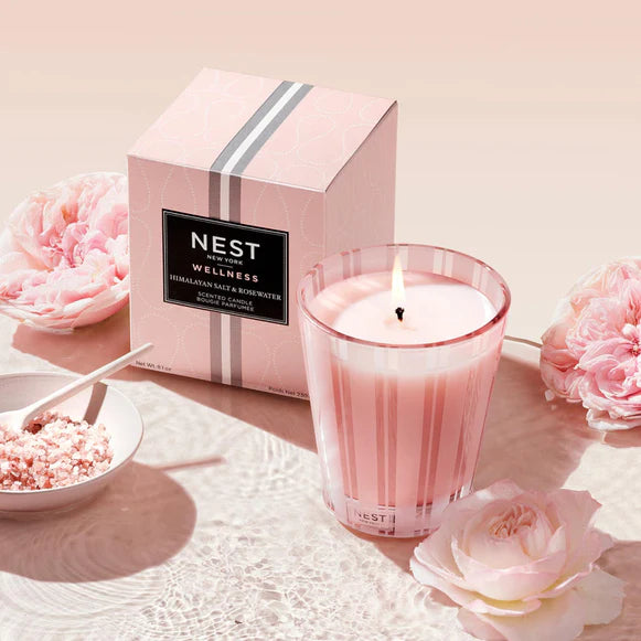 Nest wellness Candle in Himalayian Salt and Rosewater