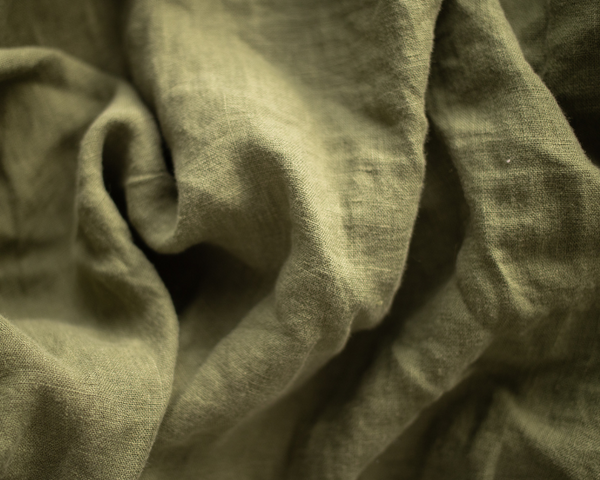 Olive green linen