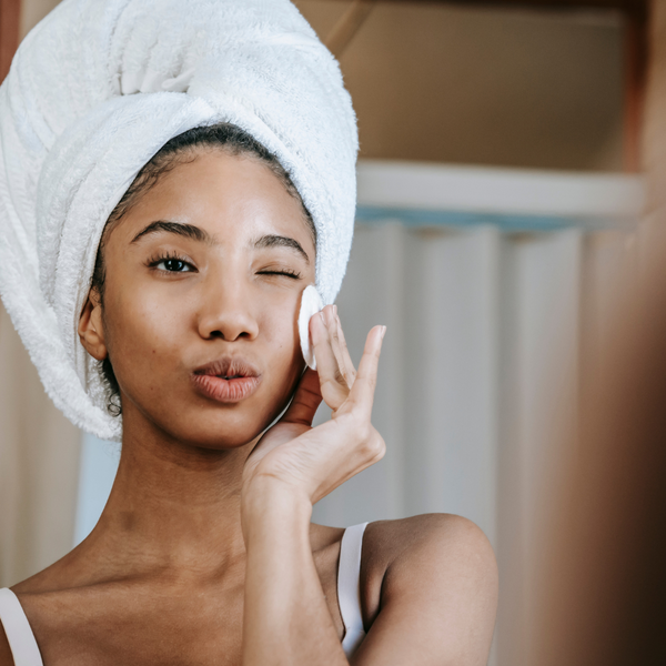 Model Doing Skincare