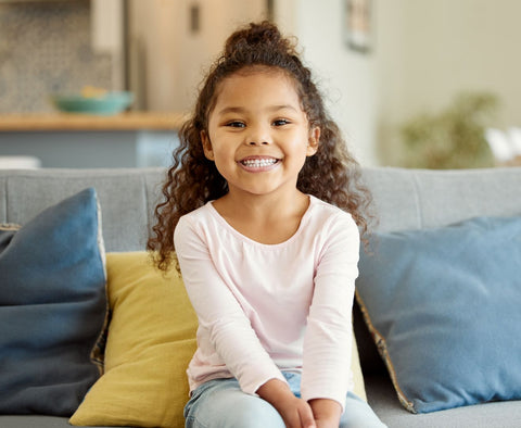 Toddler with curly Hair