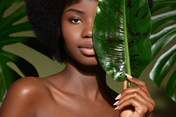 Woman with plants