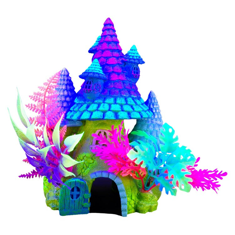 Iglo Ornament Fantasy House With Plants Blue Fish Aquarium Grandville Mi