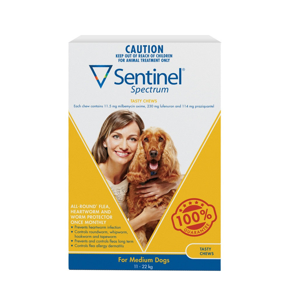 does sentinel spectrum for dogs kill fleas