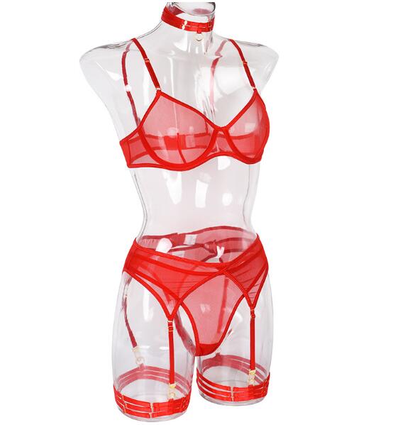 Slim Fit Four-Piece Female Underwear Set - runwayfashionista.com