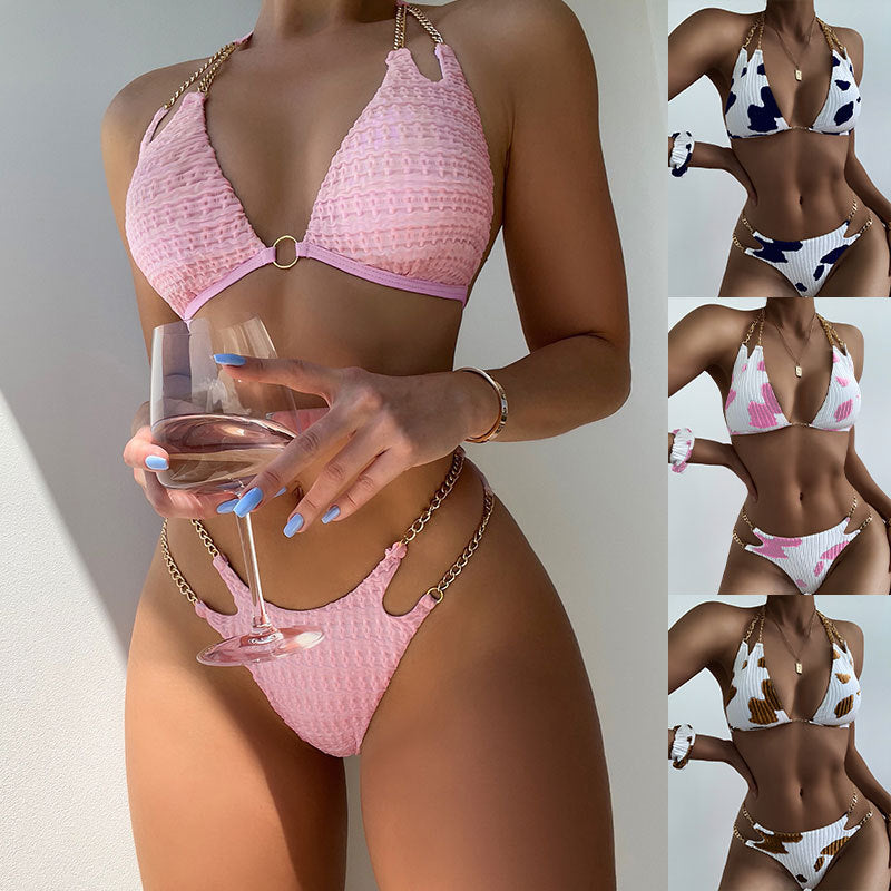 Triangle High Waist Bikini - runwayfashionista.com