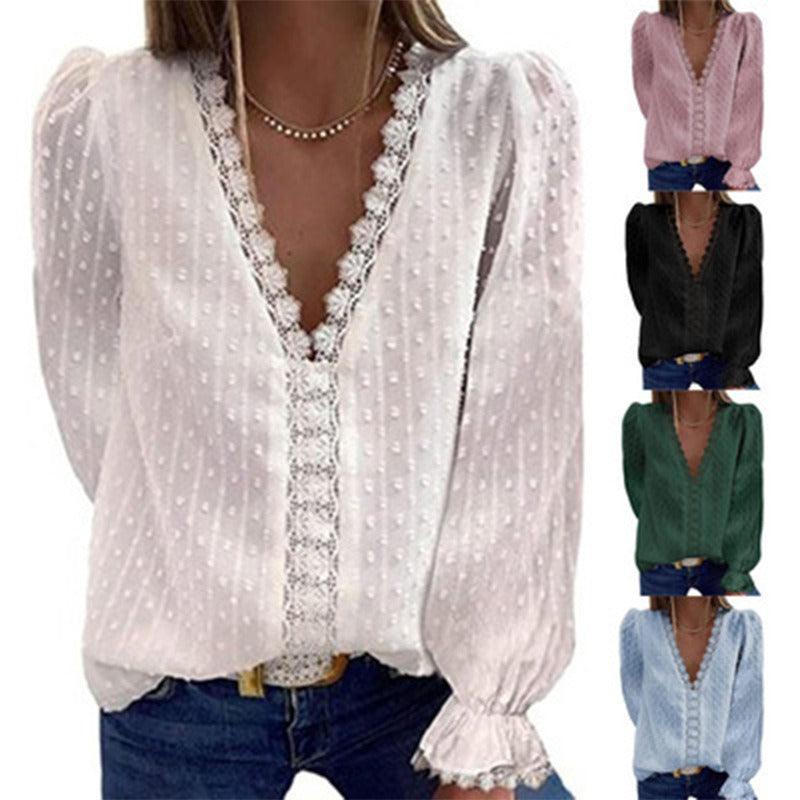 Long Sleeved Chiffon Shirt - runwayfashionista.com