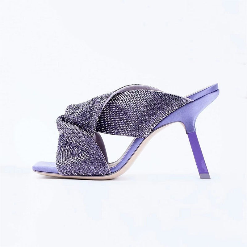 Matte plush ultra-high heel - runwayfashionista.com