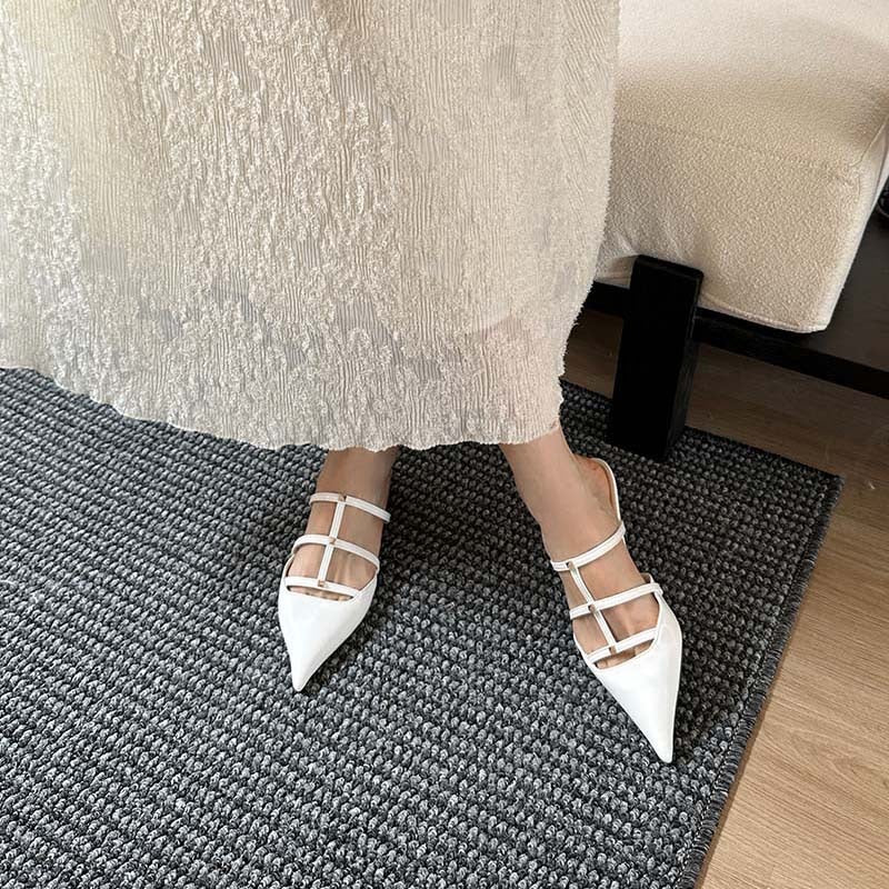 Shallow Cut Back Empty Cat Heels - runwayfashionista.com