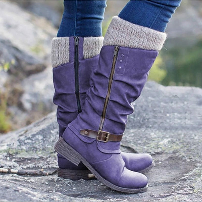 Mid Length Knight Boots - runwayfashionista.com