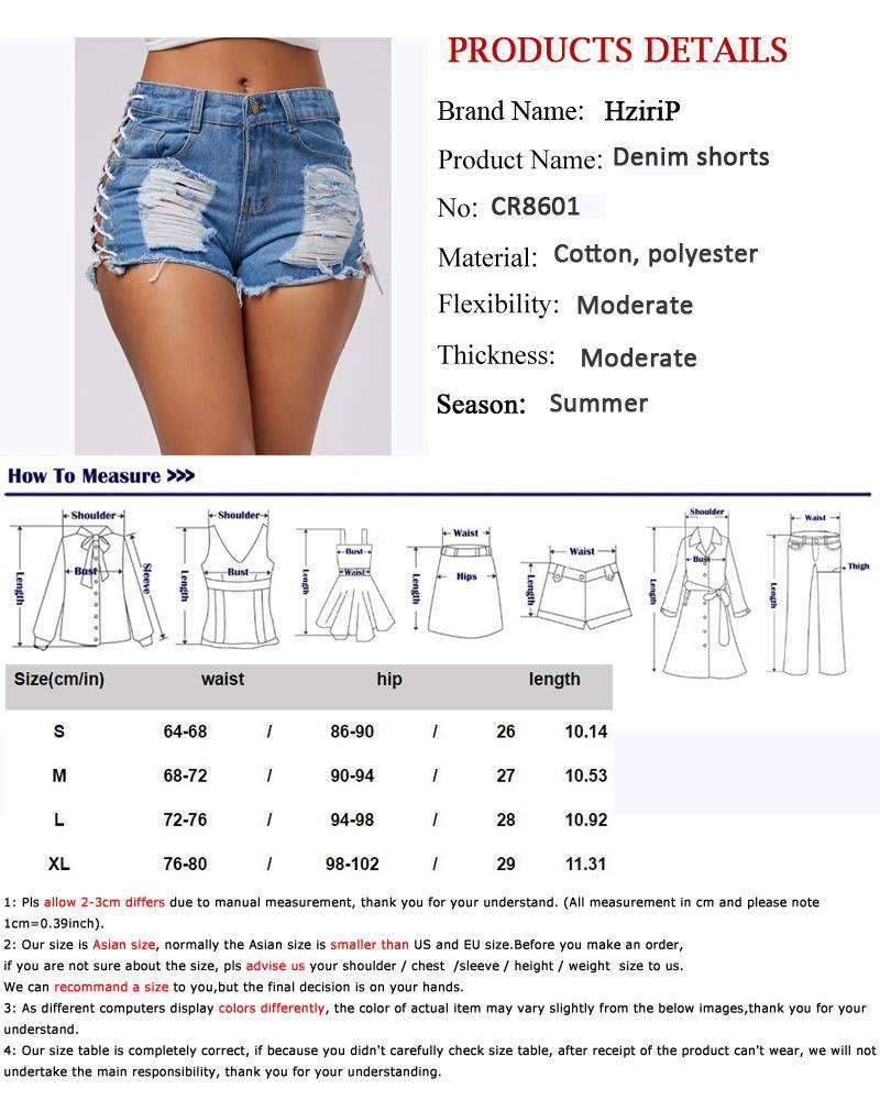 High Waist Ripped Jeans Short - runwayfashionista.com