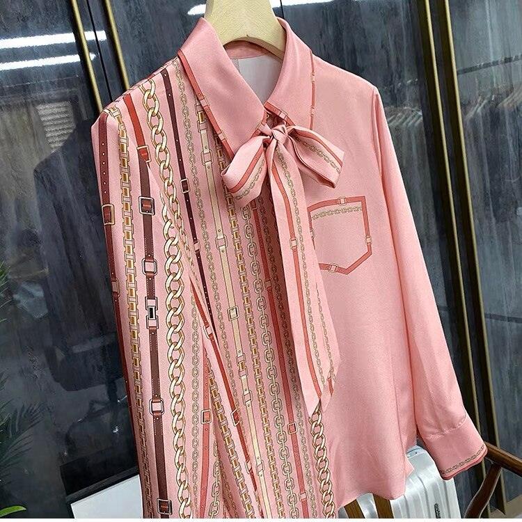 Puff Sleeve Pink Elegant Blouse - runwayfashionista.com